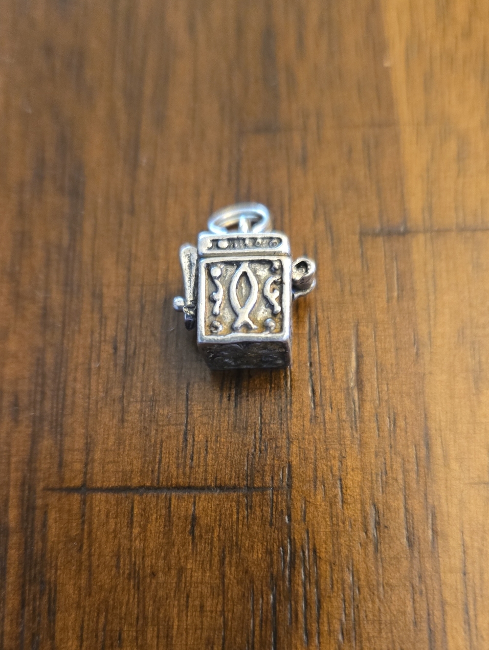 Sterling Silver Decorative Charm Pendant - Silver